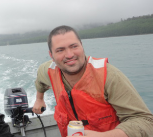 Mike Skiffing the Bay 2012