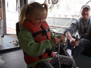 A good mariner practices her knots.