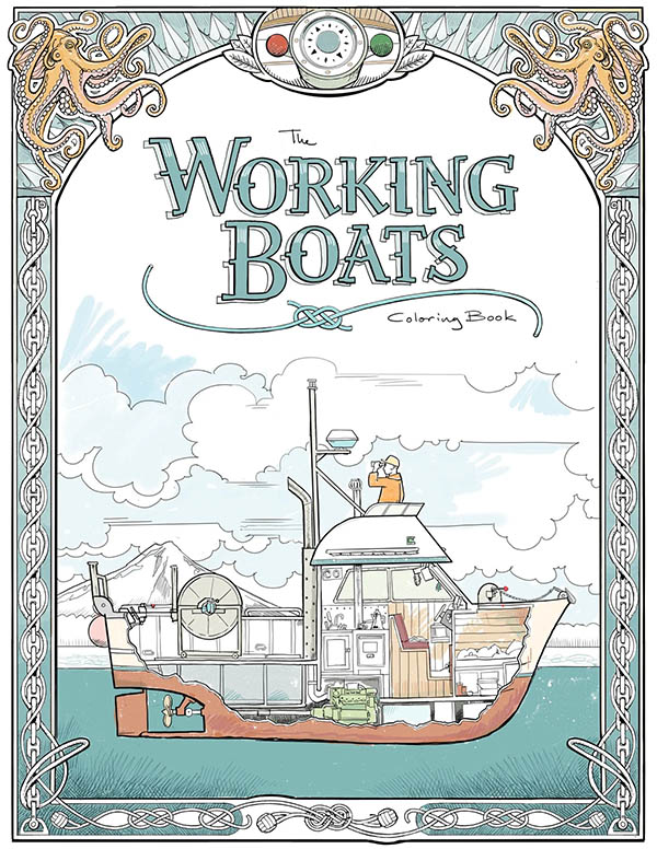 The Working Boats Coloring Book